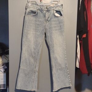Asos acid washed denim Capri style jeans size 26/28